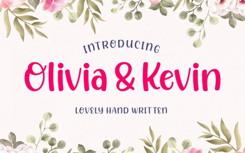 Olivia & Kevin Script Font