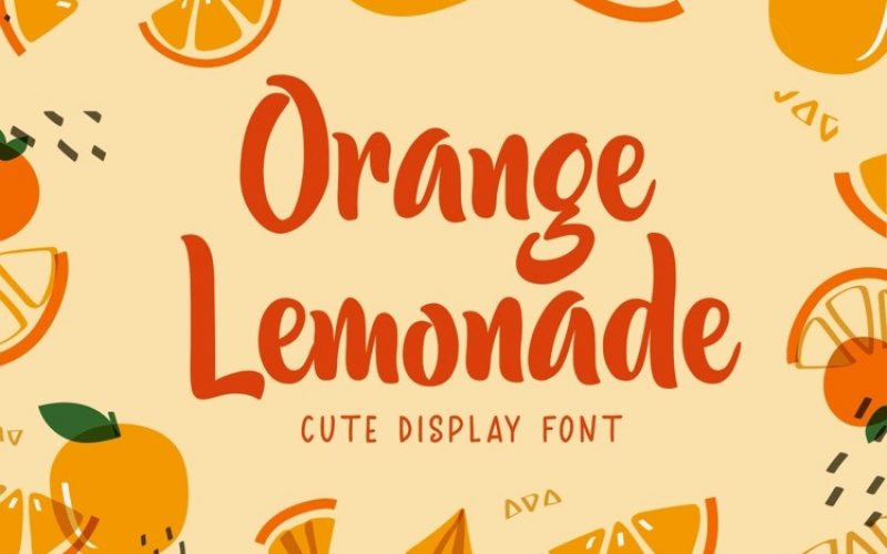 Orange Lemonade Brush Font