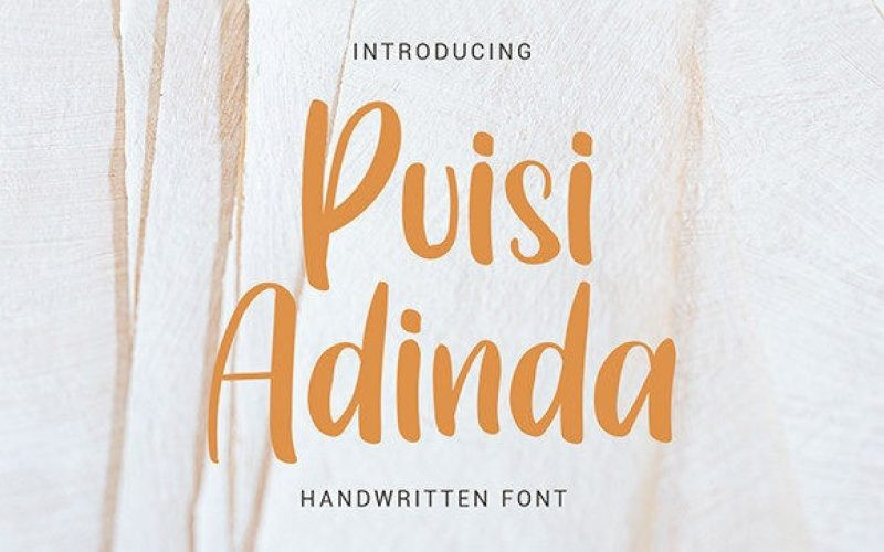 Puisi Adinda Script Font