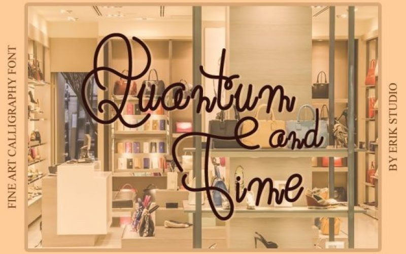 Quantum and Time Handwritten Font