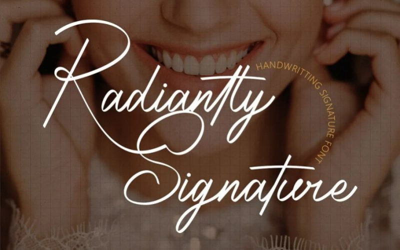 Radiantly Signature Script Font