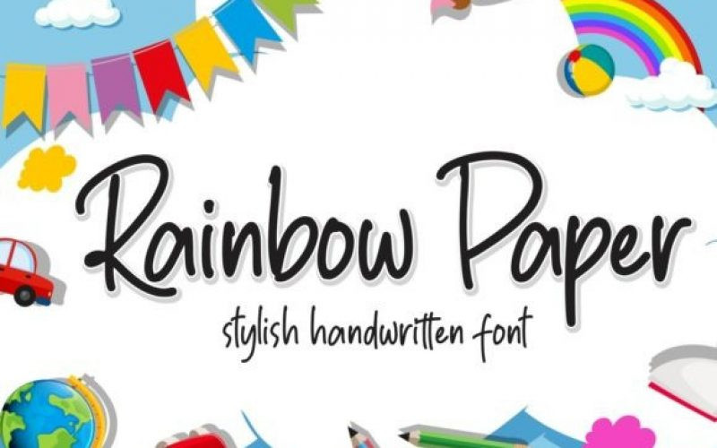 Rainbow Paper Handwritten Font