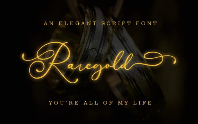 Raregold Calligraphy Font