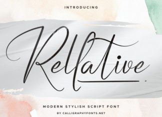 Rellative Calligraphy Font