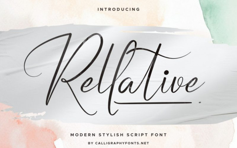 Rellative Calligraphy Font