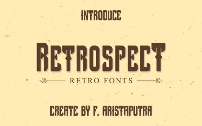 Retrospect Display Font