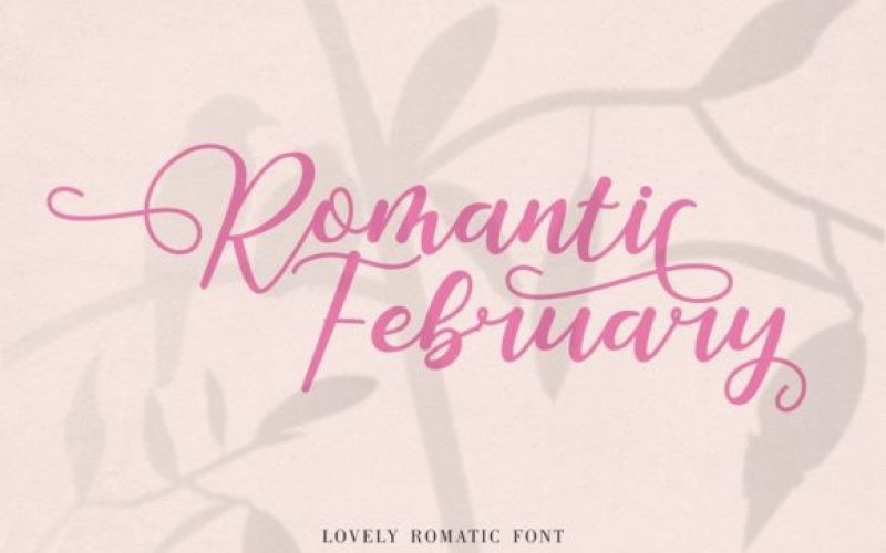 Romantic February Calligraphy Font