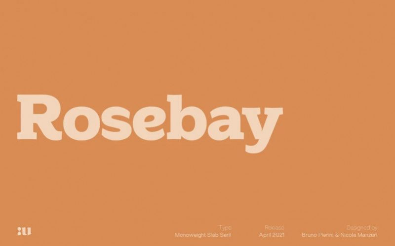 Rosebay Slab Serif Font