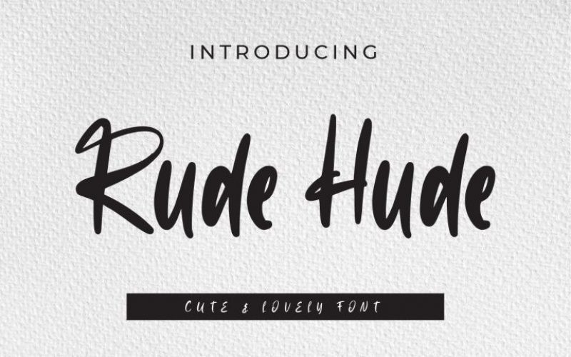 Rude Hude Script Font