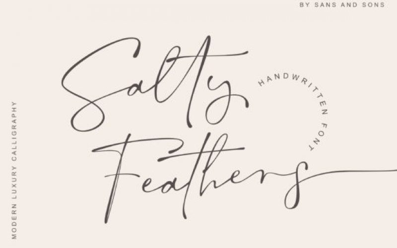 Salty Feathers Handwritten Font