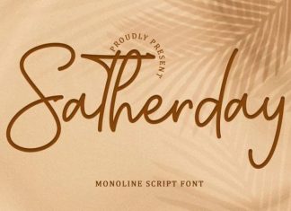 Satherday Handwritten Font