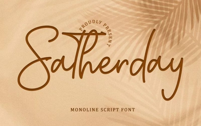Satherday Handwritten Font
