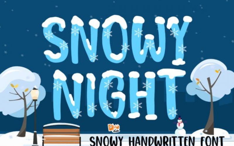 Snowy Night Display Font