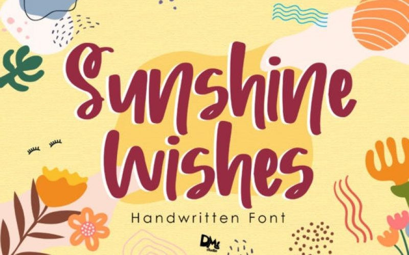 Sunshine Wishes Brush Font