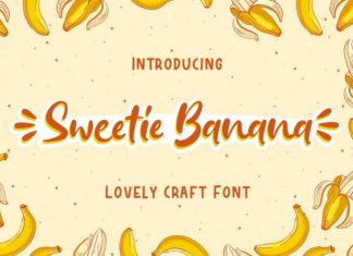 Sweetie Banana Brush Font