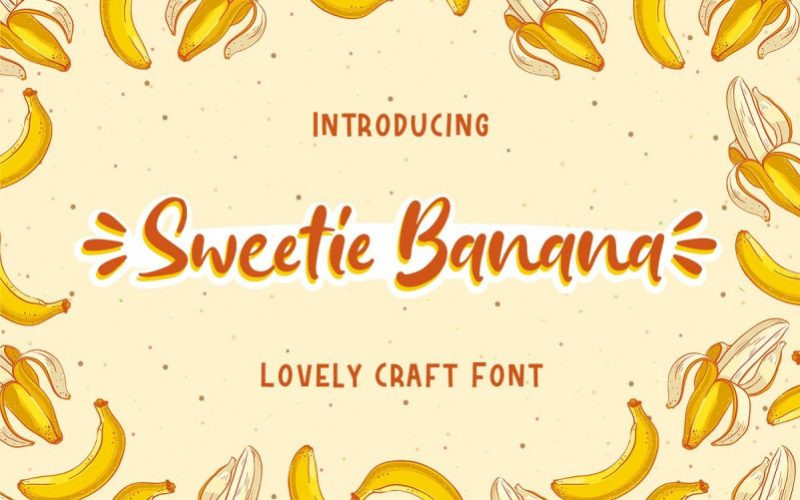 Sweetie Banana Brush Font