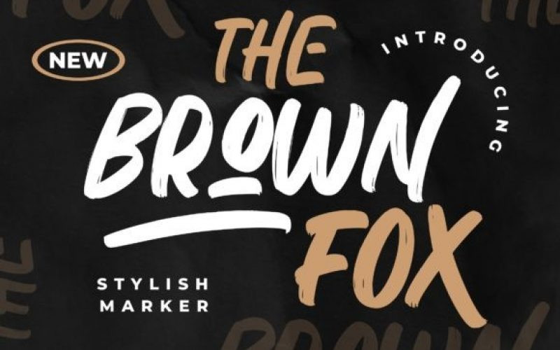 The Brown Fox Brush Font