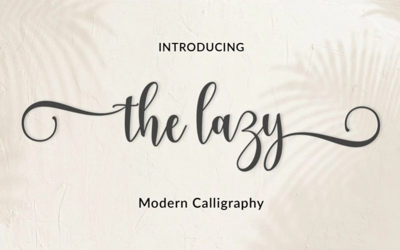 The Lazy Calligraphy Font