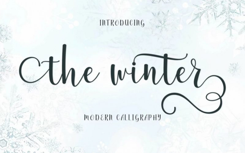 The winter Calligraphy Font