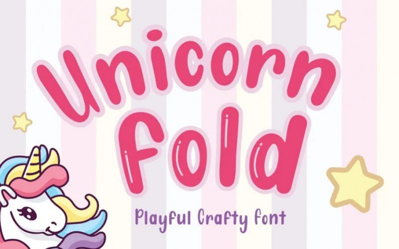 Unicorn Fold Display Font