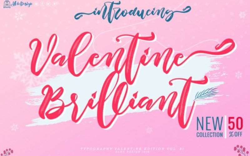 Valentine Brilliant Brush Font