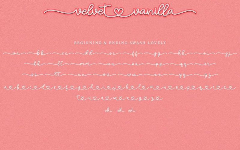 Velvet Vanilla Handwritten Font