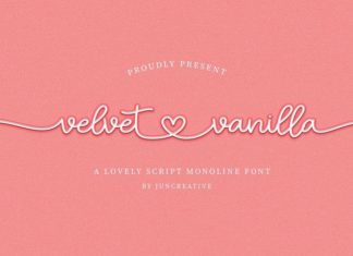 Velvet Vanilla Handwritten Font