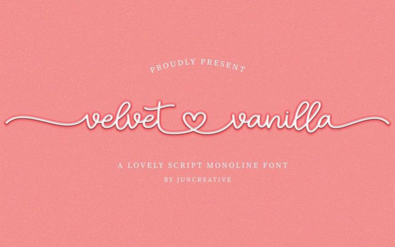 Velvet Vanilla Handwritten Font