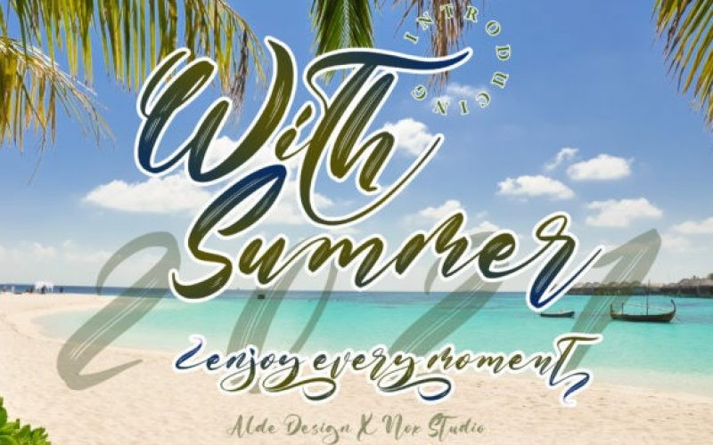 With Summer Brush Font