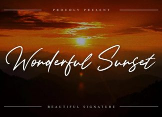 Wonderful Sunset Handwritten Font