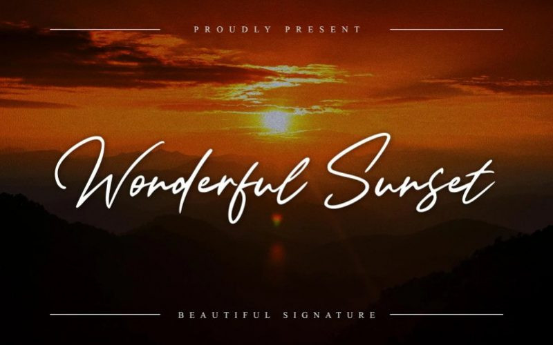 Wonderful Sunset Handwritten Font