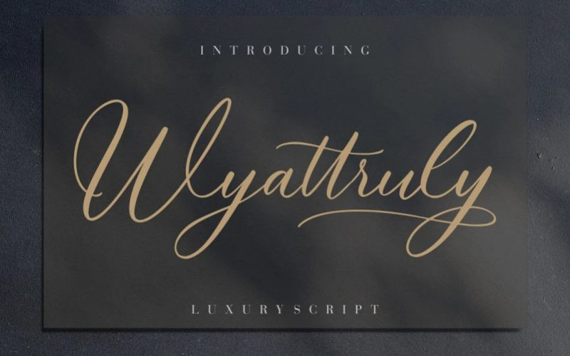 Wyattruly Calligraphy Font