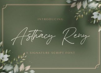 Asthacy Reny Handwritten Font