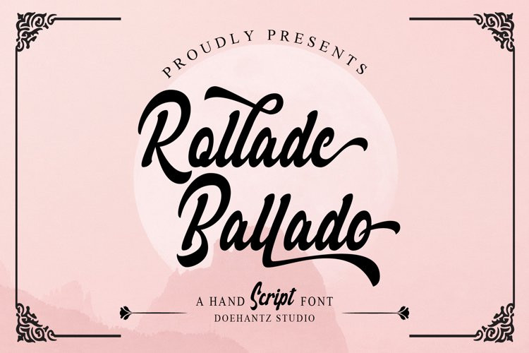 Rollade Ballado Script Font