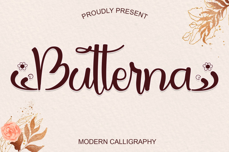 Butterna Calligraphy Font