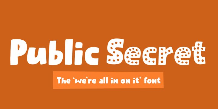 Public Secret Display Font