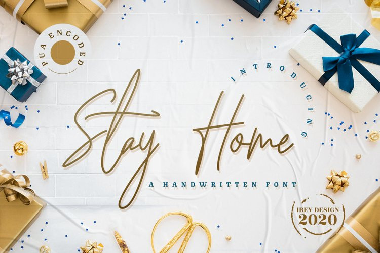 Stay Home Handwritten Font