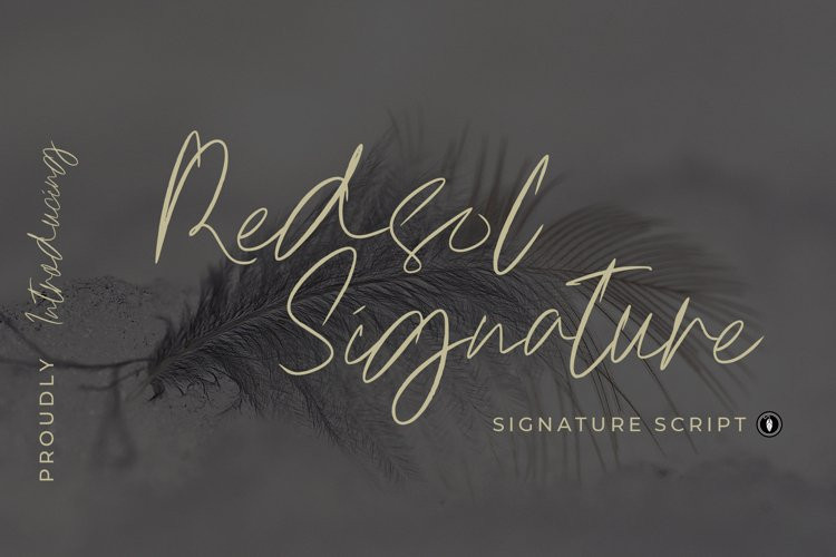 Redsol Signature Script Font