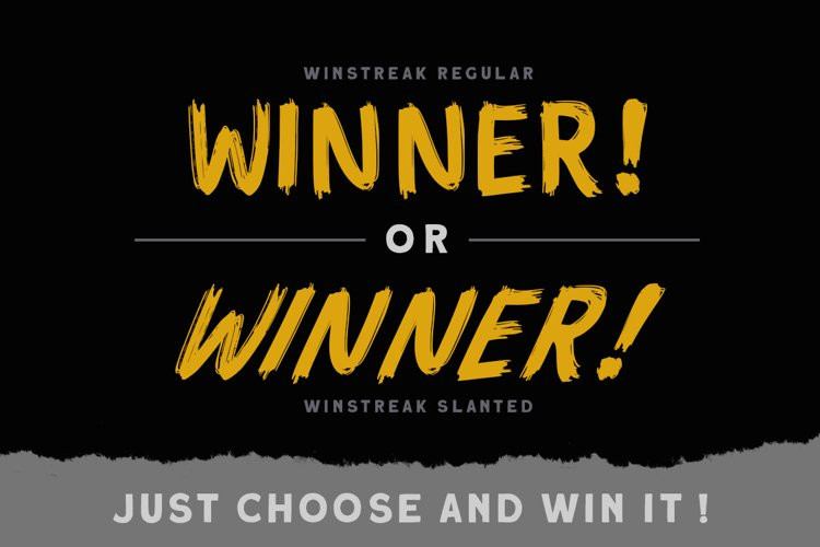 Winstreak Brush Font