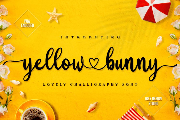 Yellow Bunny Calligraphy Font