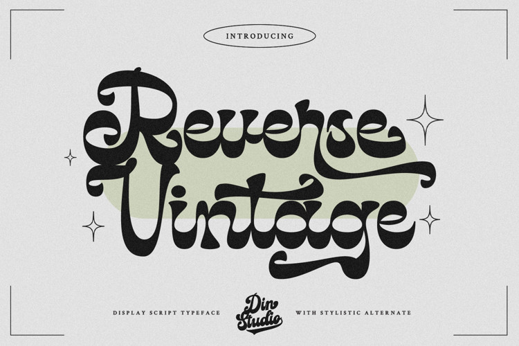 Reverse Vintage Display Font