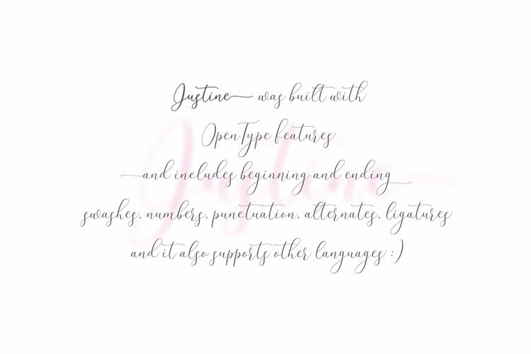 Justine Calligraphy Font