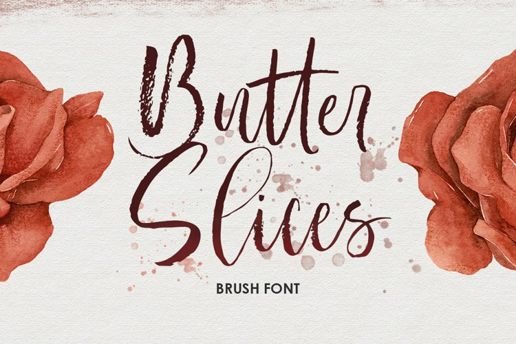 Butter Slices Brush Font