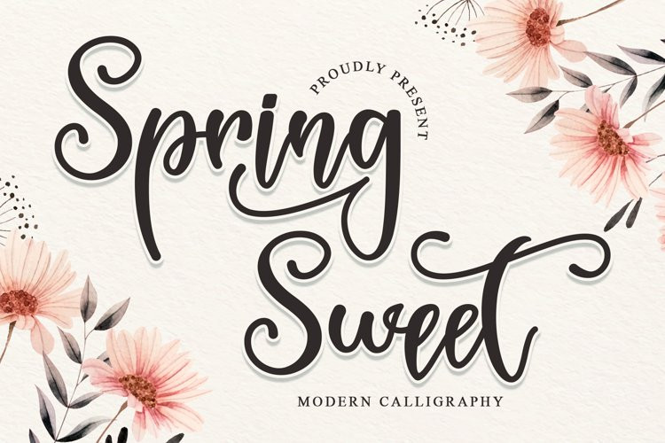 Spring Sweet Calligraphy Font