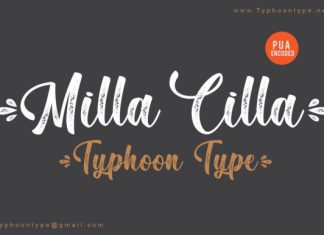 Milla Cilla Script Font