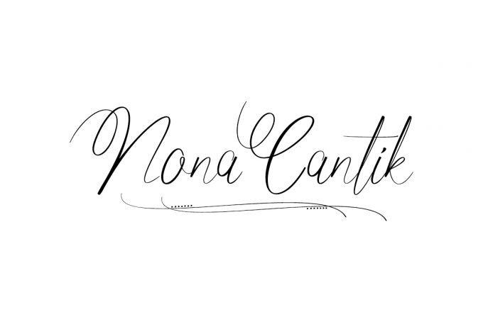 Nona Cantik Calligraphy Font