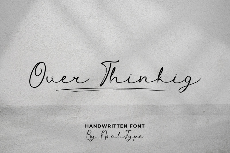 Over Thinking Handwritten Font