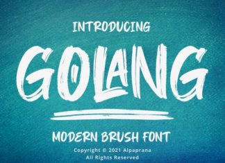 Golang Brush Font
