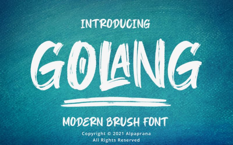 Golang Brush Font