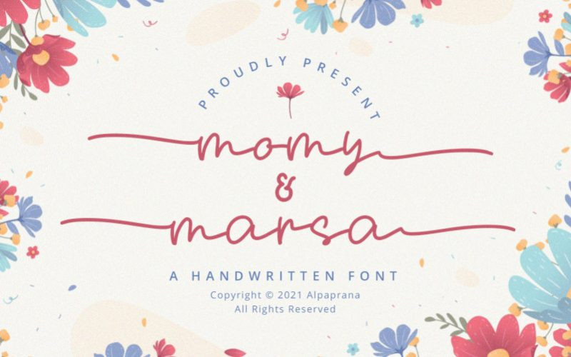 Momy & Marsa Handwritten Font